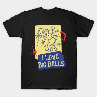 Funny Bowling Lover Mid-Century Modern T-Shirt